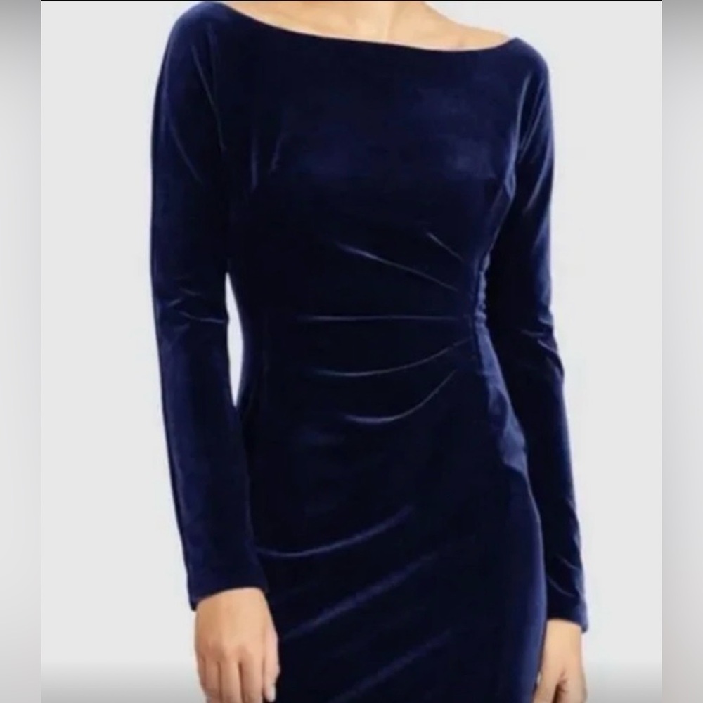Lauren Ralph Lauren Navy Long Sleeve Dress. Size 14P.